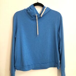 Vuori Women's Hoodie Blue Pullover Sweatshirt Top Size XL